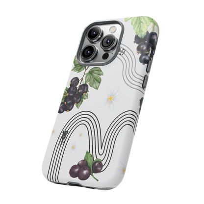 F1 Cadillac and Black Currants Phone Case, Trendy F1 Gift, Formula 1 Gift, Cute Fruit F1 Phone Case, Unique Phone Case