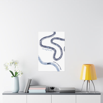 Blue F1 Matte Vertical Poster | F1 Giclée Art Print (US SIZING)