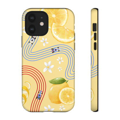 Yellow F1 Racing Bulls and Lemons Phone Case, Trendy F1 Gift, Formula 1 Gift, Cute Fruit F1 Phone Case, Unique Phone Case