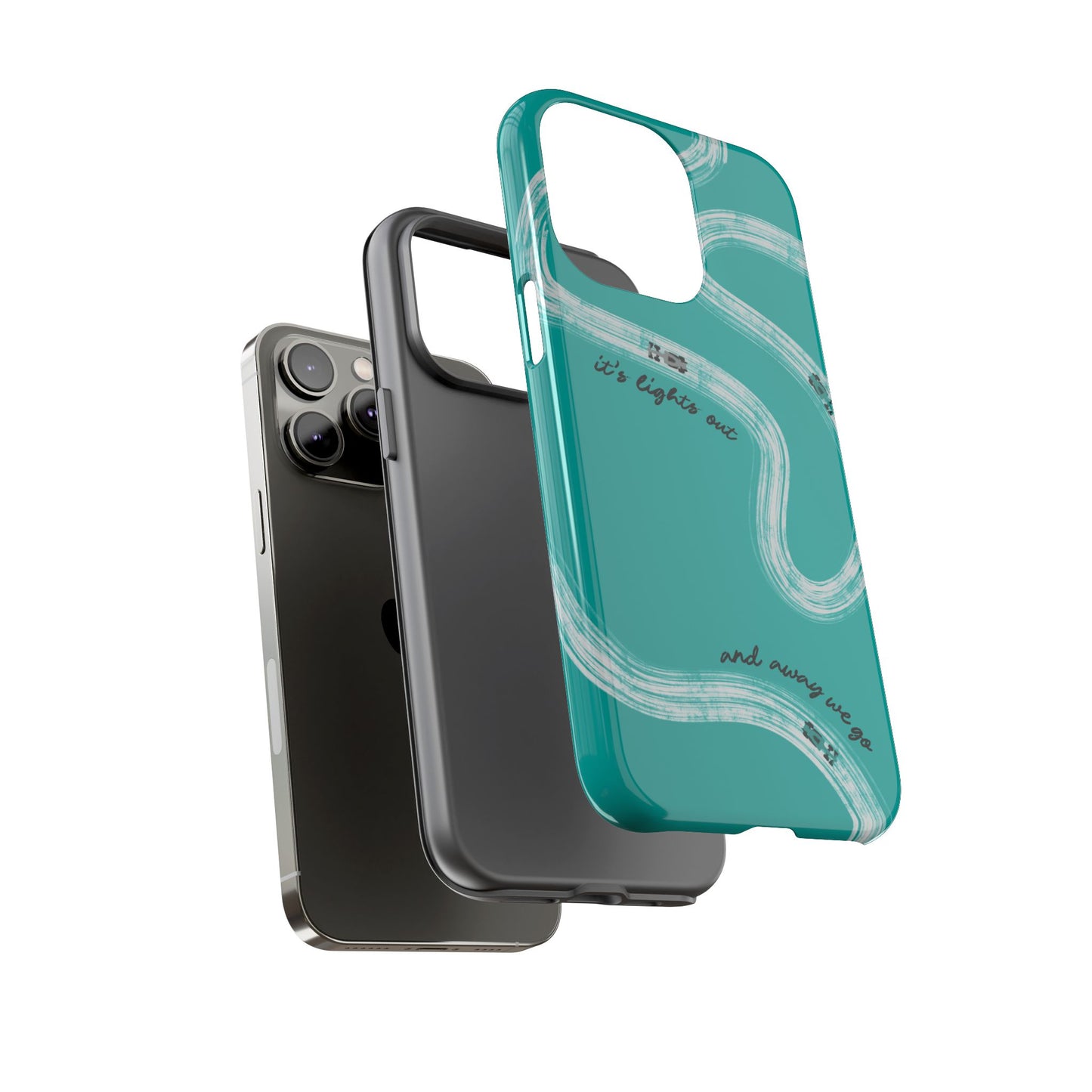Mercedes F1 Phone Case Painted "its lights out and away we go", Trendy F1 Gift, Formula 1 Gift, Cute F1 Phone Case