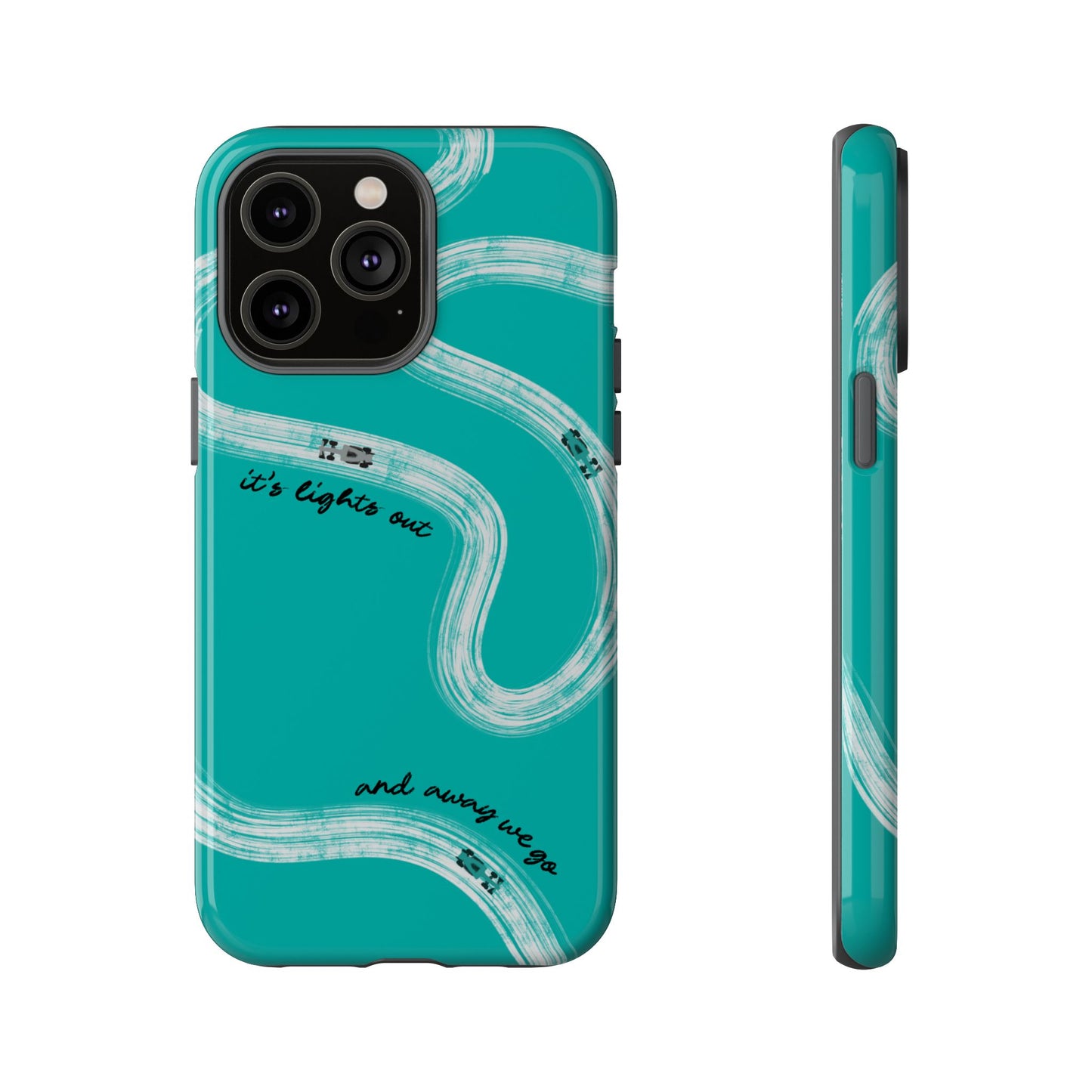 Mercedes F1 Phone Case Painted "its lights out and away we go", Trendy F1 Gift, Formula 1 Gift, Cute F1 Phone Case
