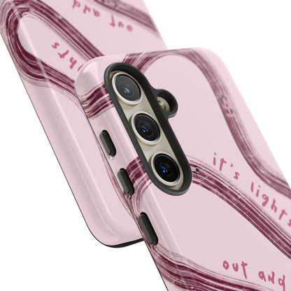 Pink Lights Out F1 Phone Case Design, Trendy F1 Gift, Formula 1 Gift, Cute F1 Phone Case, Unique Formula One Phone Case