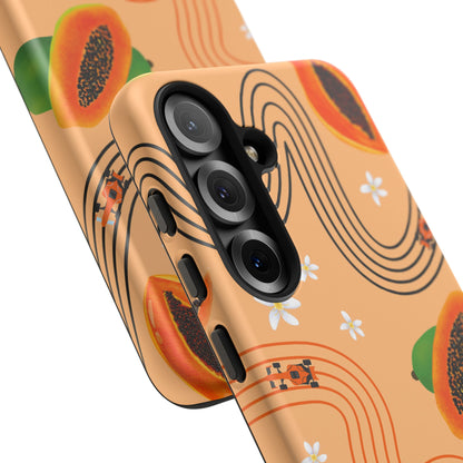 Orange F1 McLaren and Papaya Phone Case, Trendy F1 Gift, Formula 1 Gift, Cute Fruit F1 Phone Case, Unique Phone Case