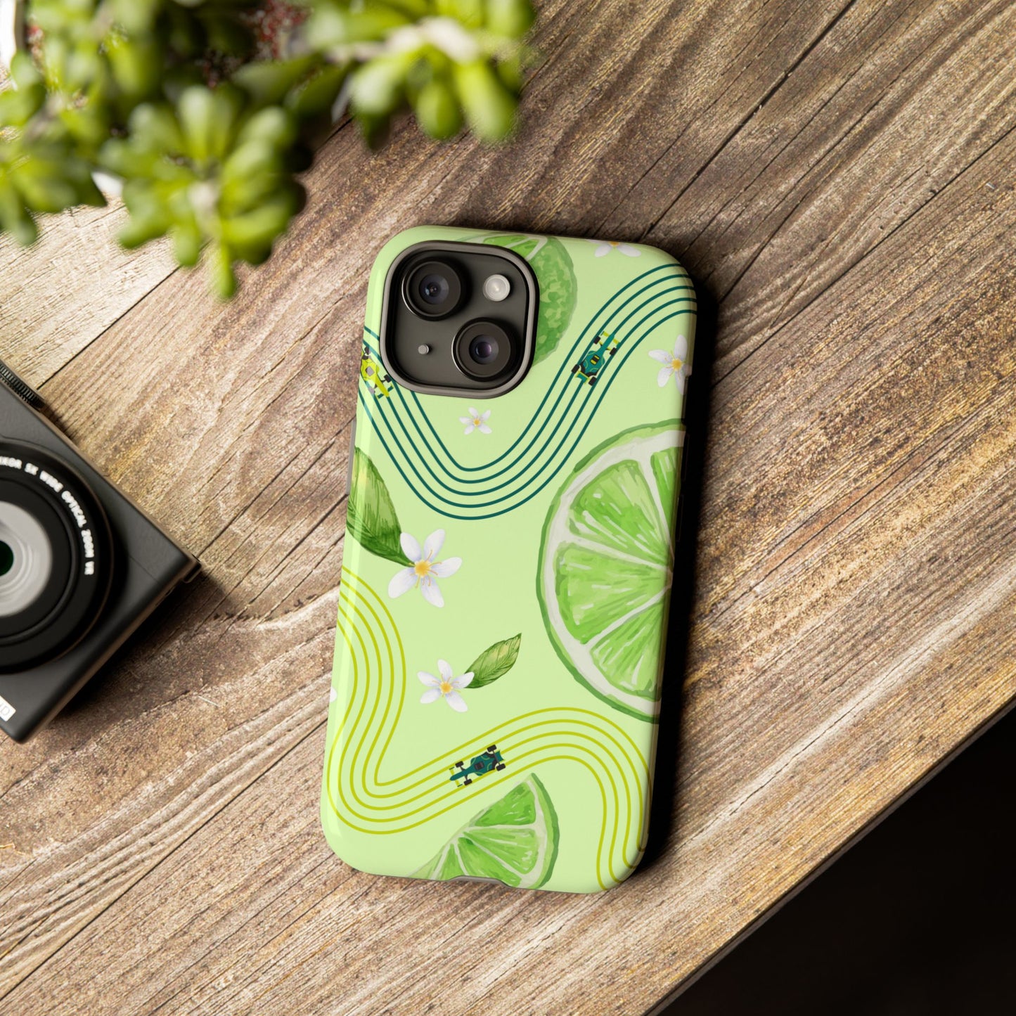 Green F1 Aston Martin and Lime Phone Case, Trendy F1 Gift, Formula 1 Gift, Cute Fruit F1 Phone Case, Unique Phone Case