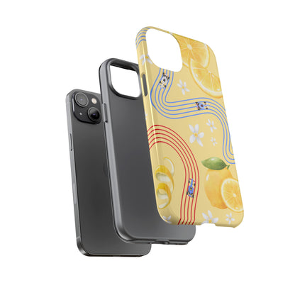 Yellow F1 Racing Bulls and Lemons Phone Case, Trendy F1 Gift, Formula 1 Gift, Cute Fruit F1 Phone Case, Unique Phone Case