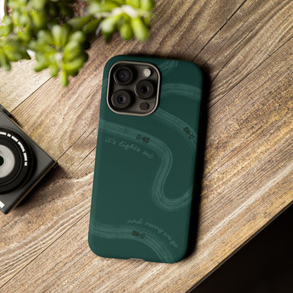 F1 Phone Case Monochrome Green Painted "its lights out and away we go", Trendy F1 Gift, Formula 1 Gift, Cute F1 Phone Case, Phone Case