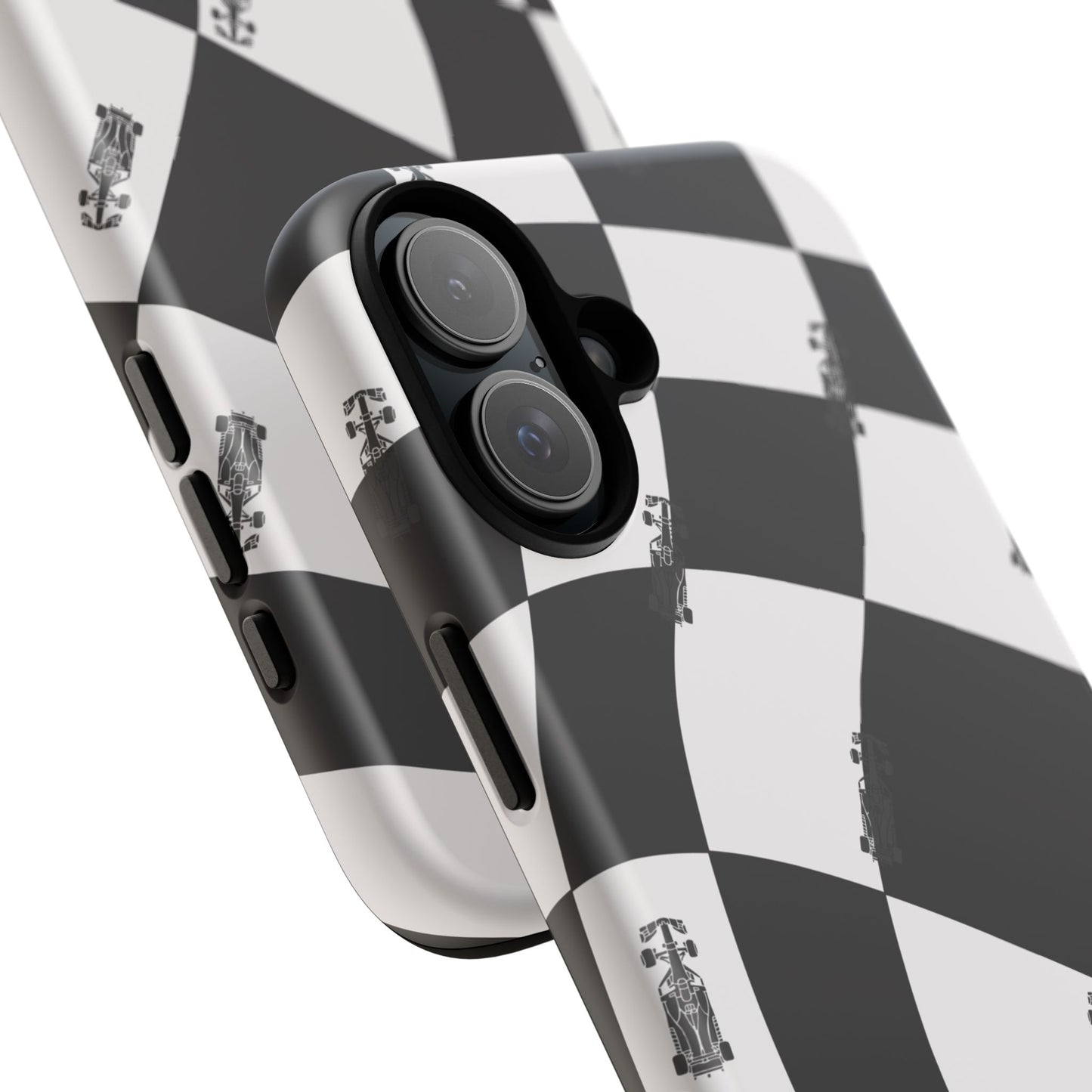 F1 Phone Case Black and White Checkered Design, Trendy F1 Gift, Formula 1 Gift, Cute F1 Phone Case, Unique Formula One Phone Case