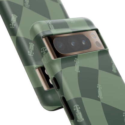 F1 Phone Case Green Checkerboard Design, Trendy F1 Gift, Formula 1 Gift, Cute F1 Phone Case, Unique Formula One Phone Case