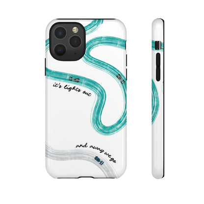 Mercedes F1 Phone Case Painted "its lights out and away we go", Trendy F1 Gift, Formula 1 Gift, Cute F1 Phone Case