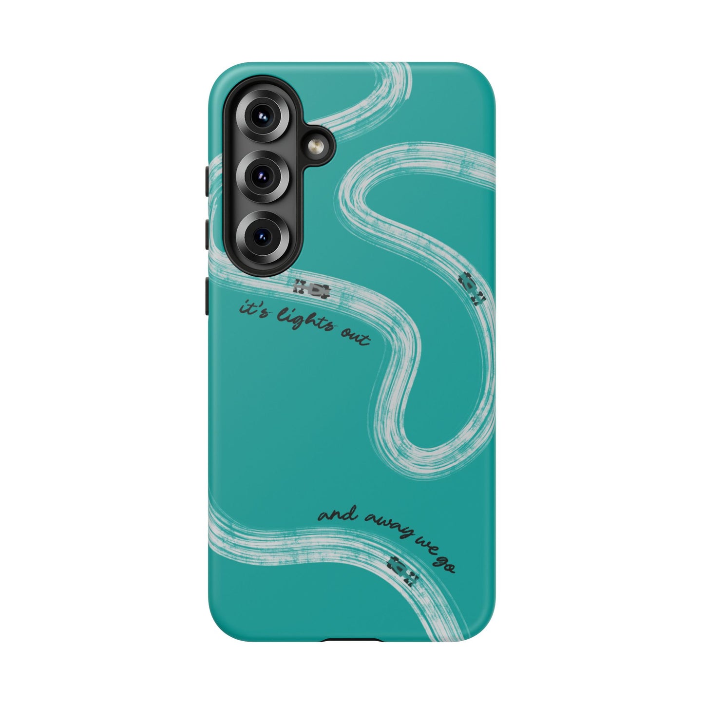 Mercedes F1 Phone Case Painted "its lights out and away we go", Trendy F1 Gift, Formula 1 Gift, Cute F1 Phone Case