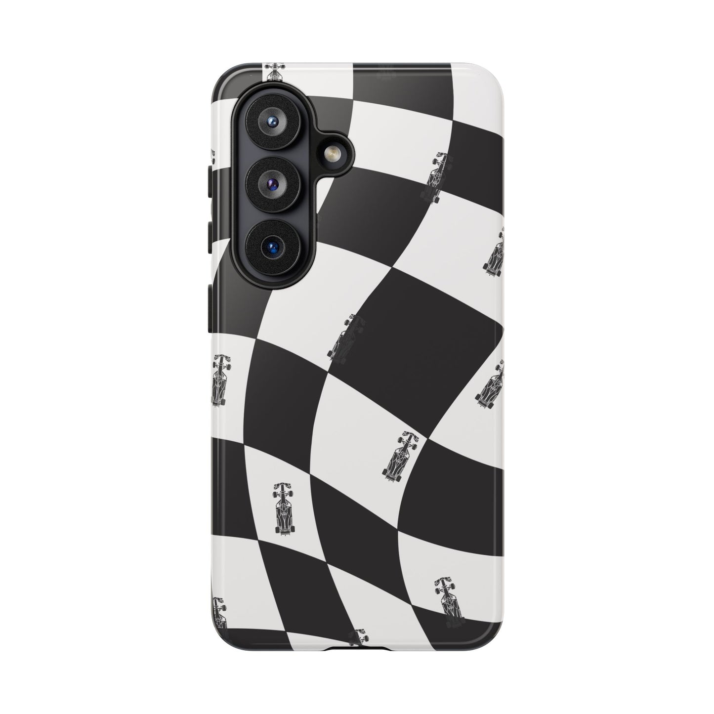 F1 Phone Case Black and White Checkered Design, Trendy F1 Gift, Formula 1 Gift, Cute F1 Phone Case, Unique Formula One Phone Case