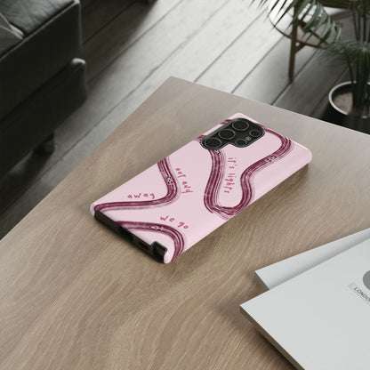 Pink Lights Out F1 Phone Case Design, Trendy F1 Gift, Formula 1 Gift, Cute F1 Phone Case, Unique Formula One Phone Case