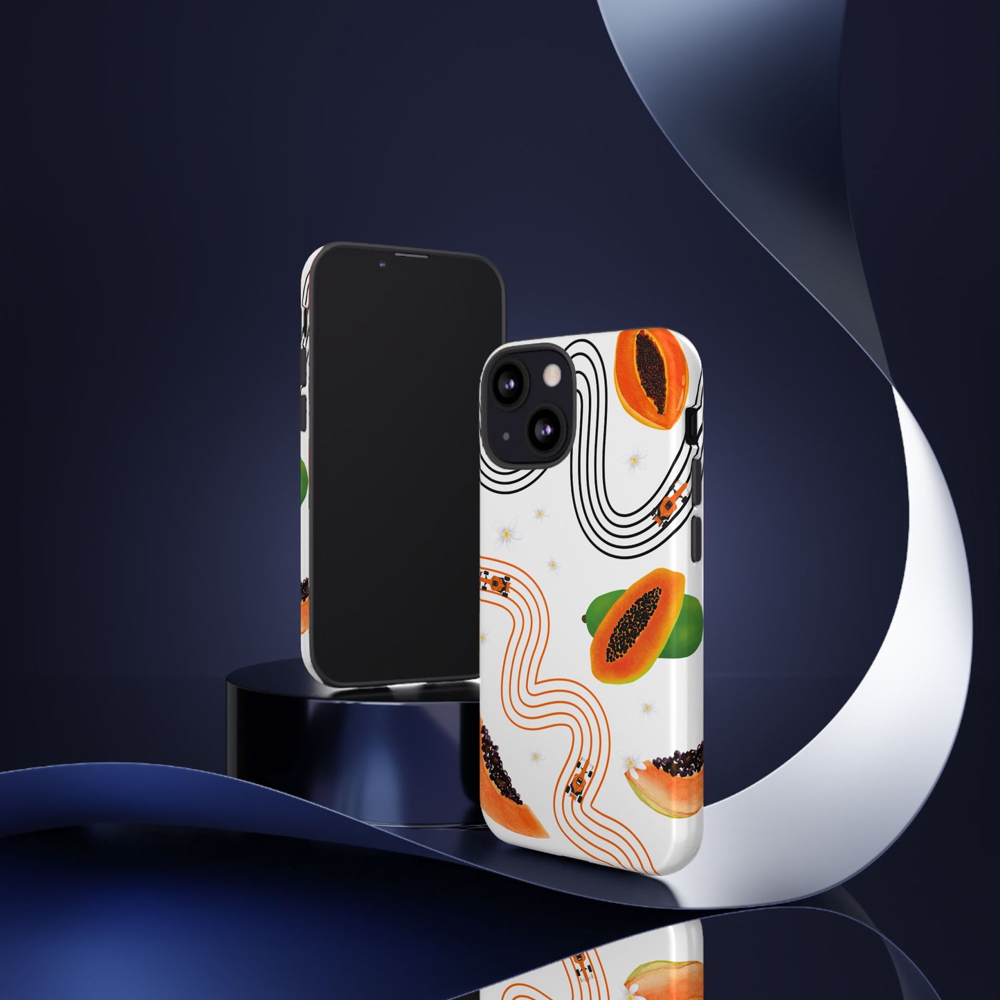 F1 McLaren and Papaya Phone Case , Trendy F1 Gift, Formula 1 Gift, Cute Fruit F1 Phone Case, Unique Phone Case