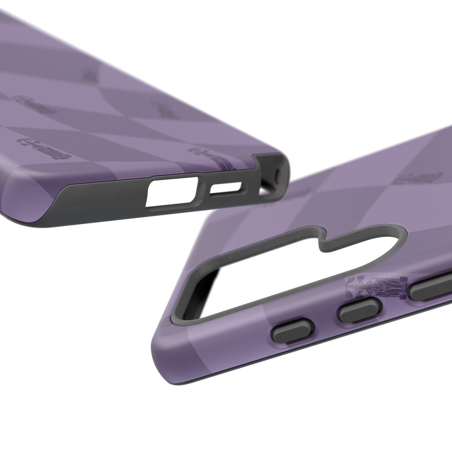 F1 Phone Case Purple Checkered Design, Trendy F1 Gift, Formula 1 Gift, Cute F1 Phone Case, Unique Formula One Phone Case