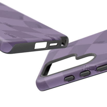 F1 Phone Case Purple Checkered Design, Trendy F1 Gift, Formula 1 Gift, Cute F1 Phone Case, Unique Formula One Phone Case