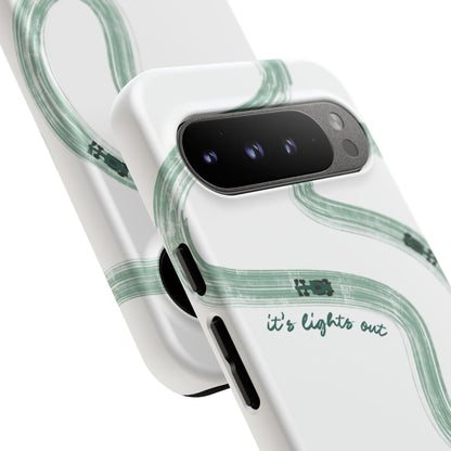 F1 Phone Case Green Painted "its lights out and away we go", Trendy F1 Gift, Formula 1 Gift, Cute F1 Phone Case, Gift for F1 Fans