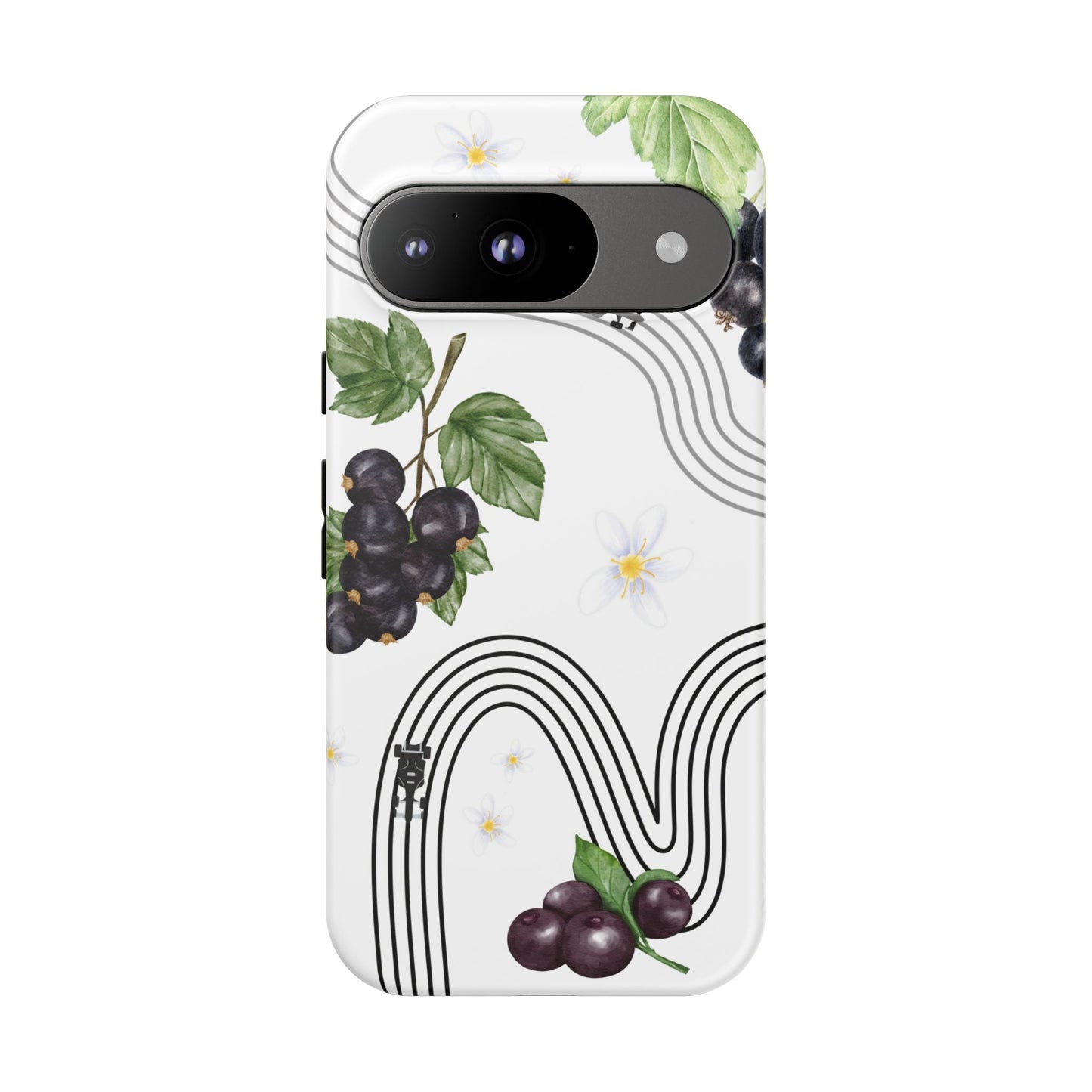 F1 Cadillac and Black Currants Phone Case, Trendy F1 Gift, Formula 1 Gift, Cute Fruit F1 Phone Case, Unique Phone Case