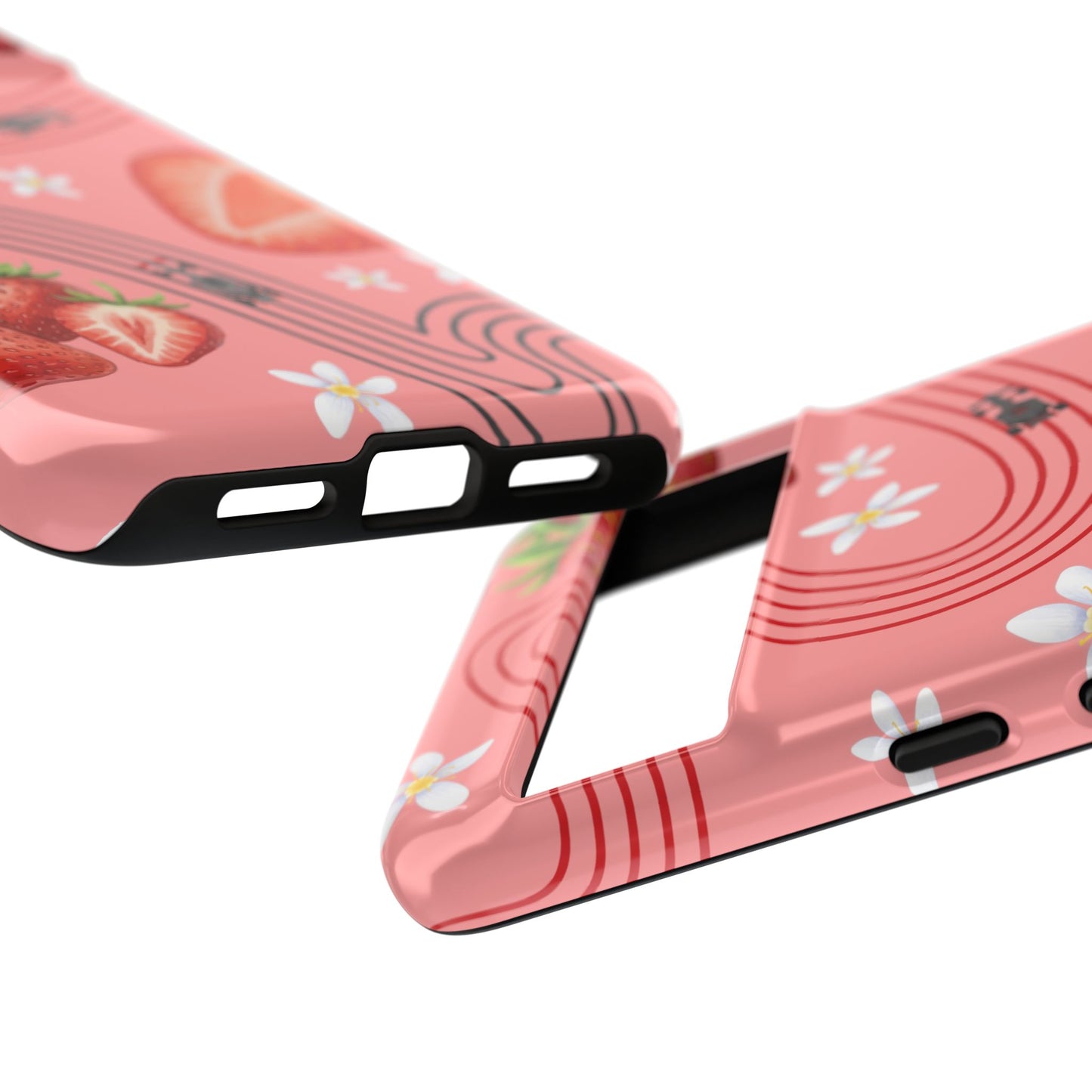 Red F1 Audi and Strawberries Phone Case, Trendy F1 Gift, Formula 1 Gift, Cute Fruit F1 Phone Case, Unique Phone Case