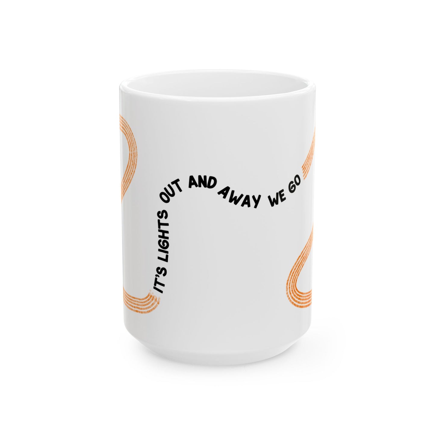 F1  It's Lights Out and Away We Go Mug, Unique Gift for Coffee Lovers, Whimsical Formula 1 Gift