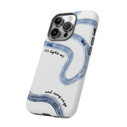 F1 Phone Case Blue Painted "its lights out and away we go", Trendy F1 Gift, Formula 1 Gift, Cute F1 Phone Case, Gift for F1 Fans