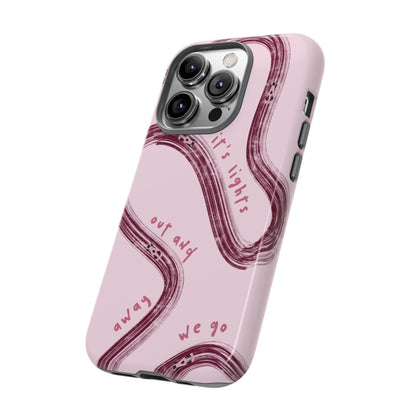 Pink Lights Out F1 Phone Case Design, Trendy F1 Gift, Formula 1 Gift, Cute F1 Phone Case, Unique Formula One Phone Case