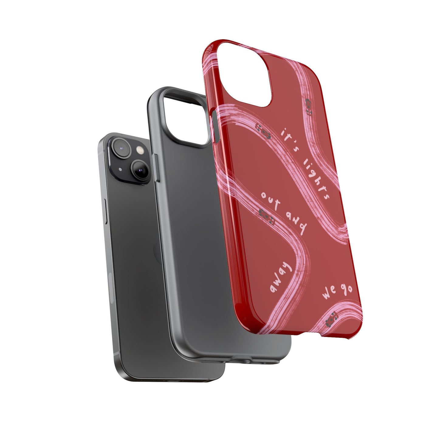 Red and Pink Lights Out F1 Phone Case Design, Trendy F1 Gift, Formula 1 Gift, Cute F1 Phone Case, Unique Formula One Phone Case