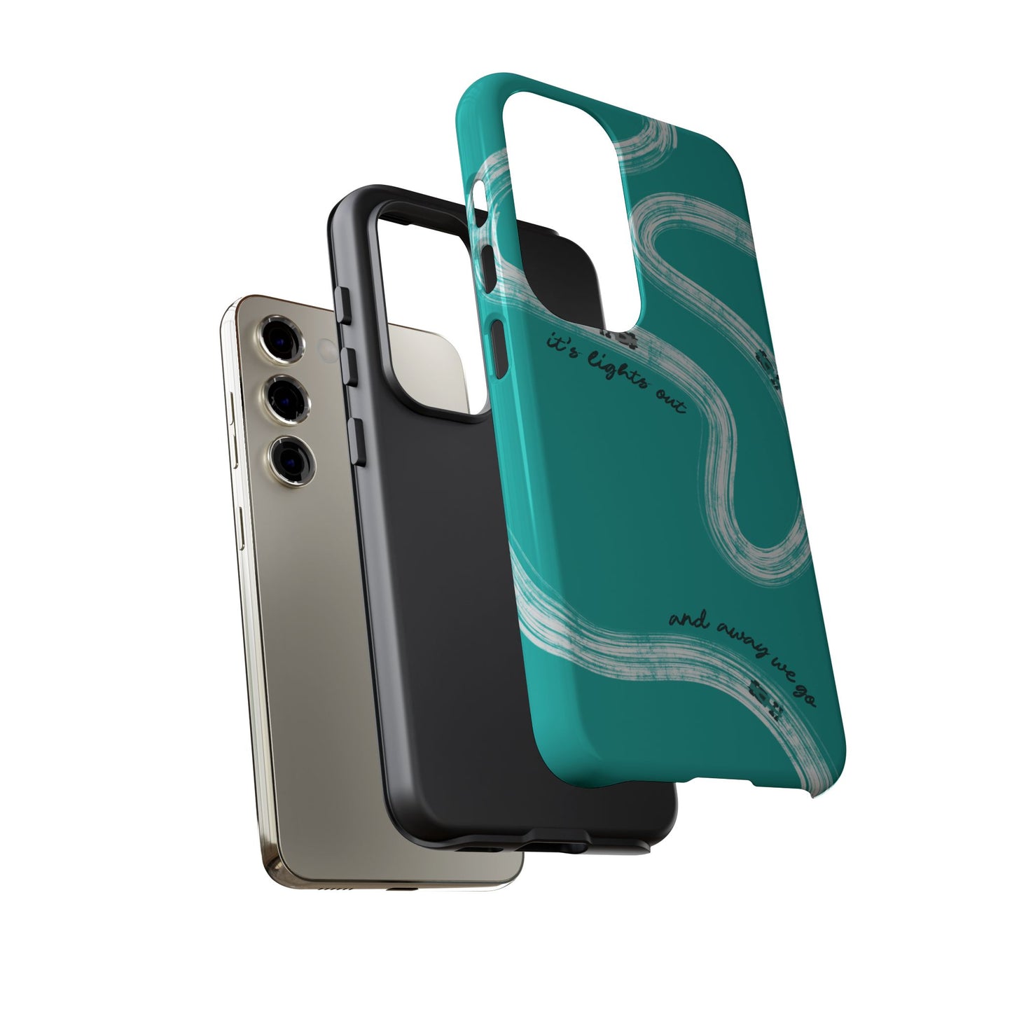 Mercedes F1 Phone Case Painted "its lights out and away we go", Trendy F1 Gift, Formula 1 Gift, Cute F1 Phone Case