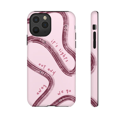 Pink Lights Out F1 Phone Case Design, Trendy F1 Gift, Formula 1 Gift, Cute F1 Phone Case, Unique Formula One Phone Case