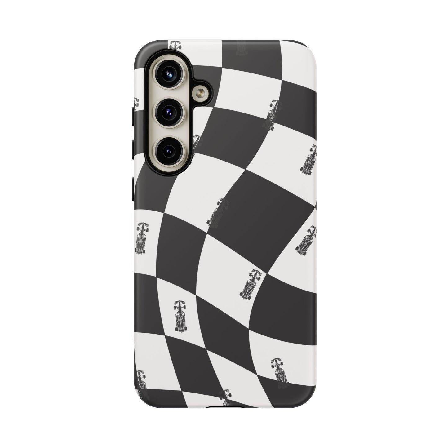 F1 Phone Case Black and White Checkered Design, Trendy F1 Gift, Formula 1 Gift, Cute F1 Phone Case, Unique Formula One Phone Case
