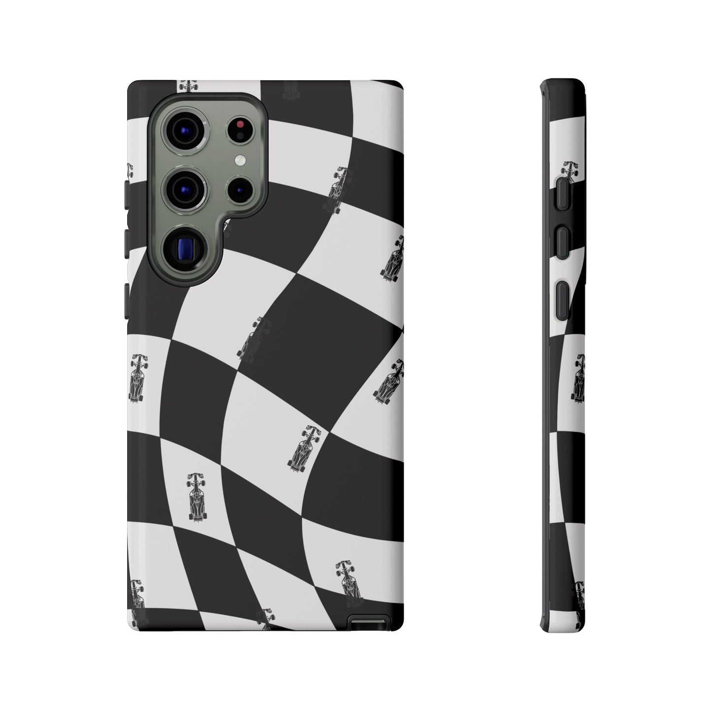 F1 Phone Case Black and White Checkered Design, Trendy F1 Gift, Formula 1 Gift, Cute F1 Phone Case, Unique Formula One Phone Case
