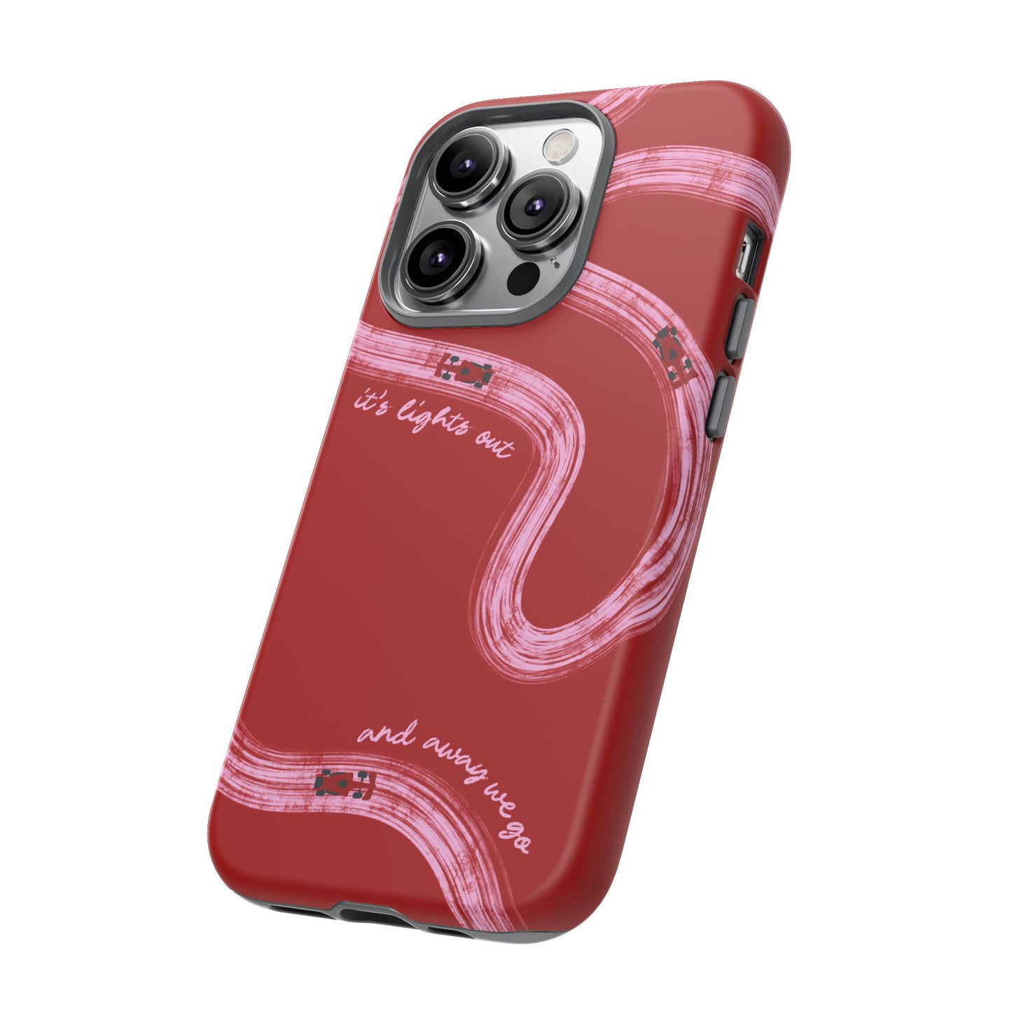 Red and Pink Lights Out F1 Phone Case Design, Trendy F1 Gift, Formula 1 Gift, Cute F1 Phone Case, Unique Formula One Phone Case