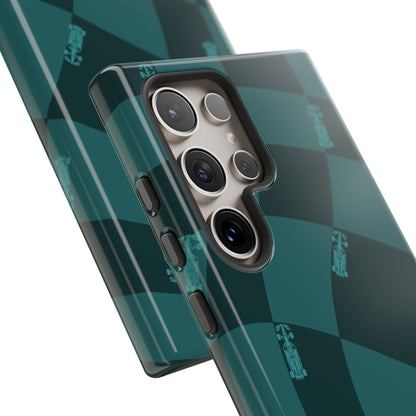F1 Phone Case Teal Checkered Design, Trendy F1 Gift, Formula 1 Gift, Cute F1 Phone Case, Unique Formula One Phone Case