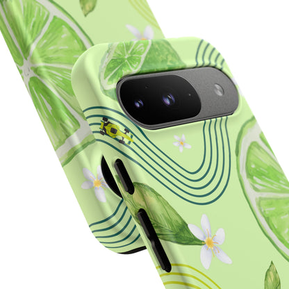 Green F1 Aston Martin and Lime Phone Case, Trendy F1 Gift, Formula 1 Gift, Cute Fruit F1 Phone Case, Unique Phone Case