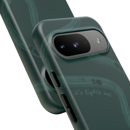 F1 Phone Case Monochrome Green Painted "its lights out and away we go", Trendy F1 Gift, Formula 1 Gift, Cute F1 Phone Case, Phone Case