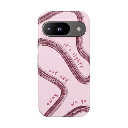 Pink Lights Out F1 Phone Case Design, Trendy F1 Gift, Formula 1 Gift, Cute F1 Phone Case, Unique Formula One Phone Case