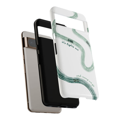 F1 Phone Case Green Painted "its lights out and away we go", Trendy F1 Gift, Formula 1 Gift, Cute F1 Phone Case, Gift for F1 Fans