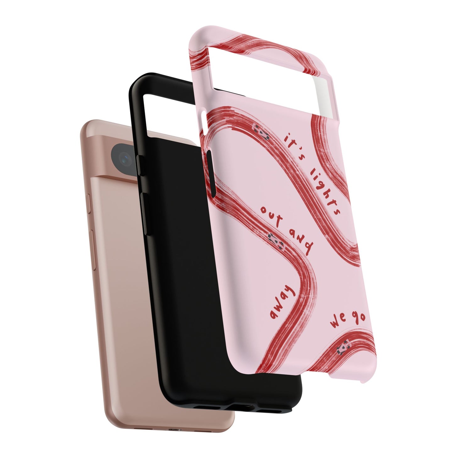 Pink and Red Lights Out F1 Phone Case Design, Trendy F1 Gift, Formula 1 Gift, Cute F1 Phone Case, Unique Formula One Phone Case