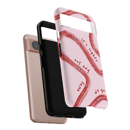 Pink and Red Lights Out F1 Phone Case Design, Trendy F1 Gift, Formula 1 Gift, Cute F1 Phone Case, Unique Formula One Phone Case