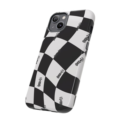 F1 Phone Case Black and White Checkered Design, Trendy F1 Gift, Formula 1 Gift, Cute F1 Phone Case, Unique Formula One Phone Case