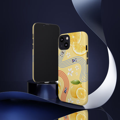 Yellow F1 Racing Bulls and Lemons Phone Case, Trendy F1 Gift, Formula 1 Gift, Cute Fruit F1 Phone Case, Unique Phone Case