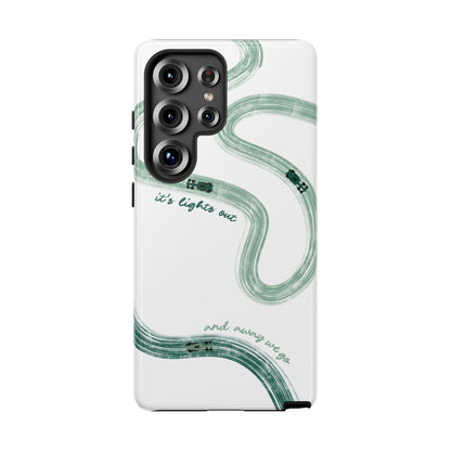 F1 Phone Case Green Painted "its lights out and away we go", Trendy F1 Gift, Formula 1 Gift, Cute F1 Phone Case, Gift for F1 Fans