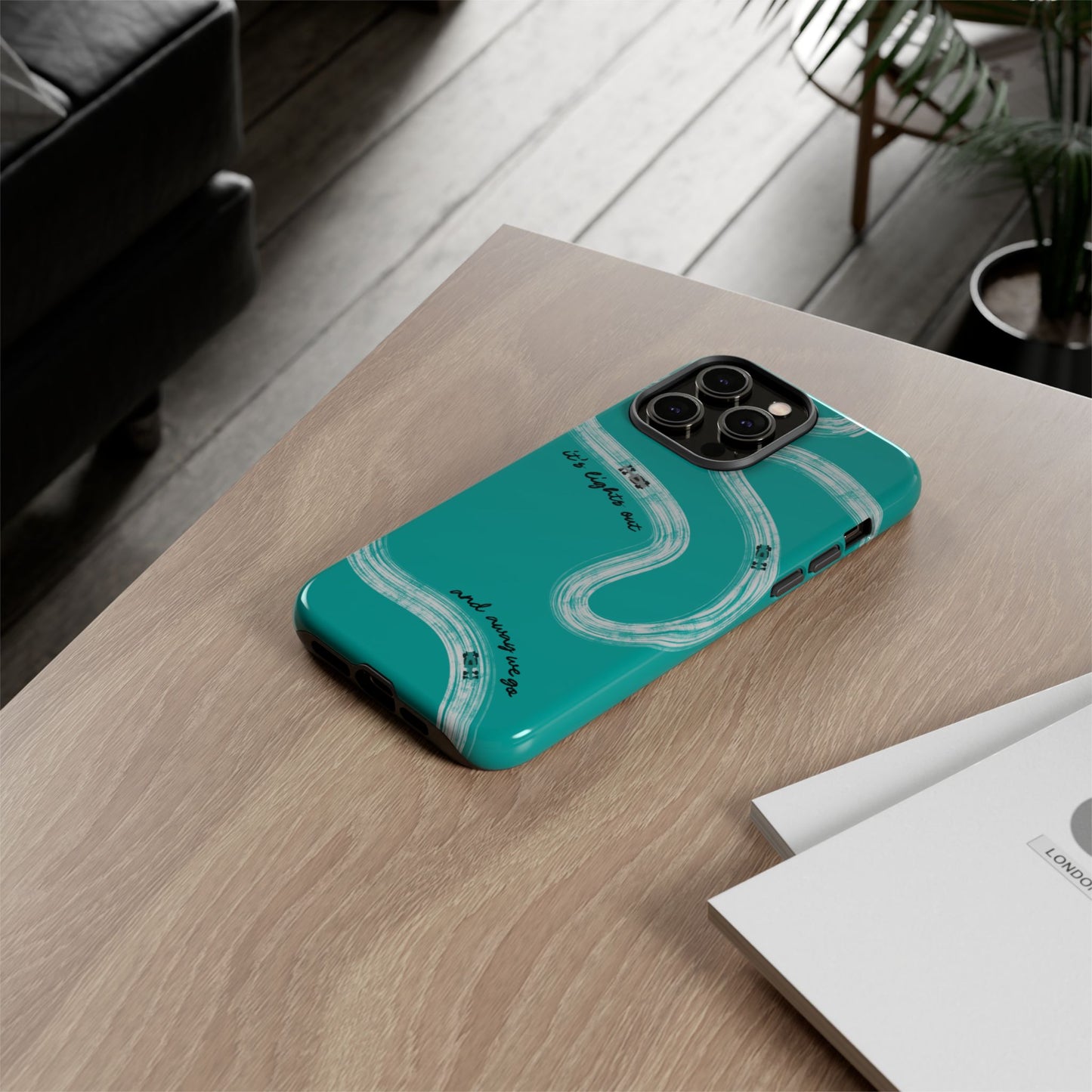 Mercedes F1 Phone Case Painted "its lights out and away we go", Trendy F1 Gift, Formula 1 Gift, Cute F1 Phone Case