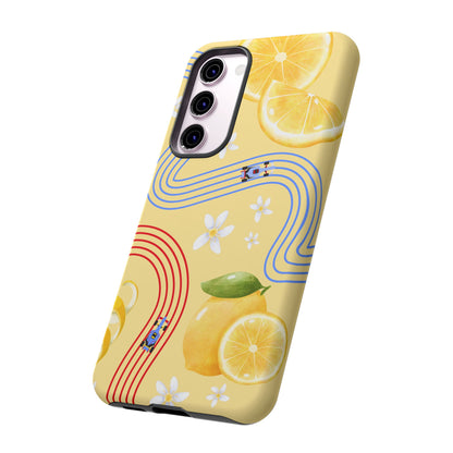 Yellow F1 Racing Bulls and Lemons Phone Case, Trendy F1 Gift, Formula 1 Gift, Cute Fruit F1 Phone Case, Unique Phone Case