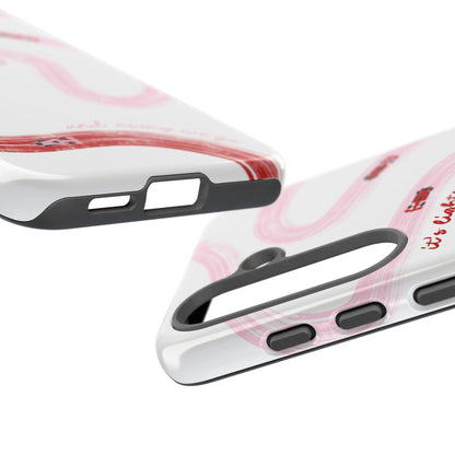 F1 Phone Case Pink and Red Painted "its lights out and away we go", Trendy F1 Gift, Formula 1 Gift, Cute F1 Phone Case, Unique Phone Case