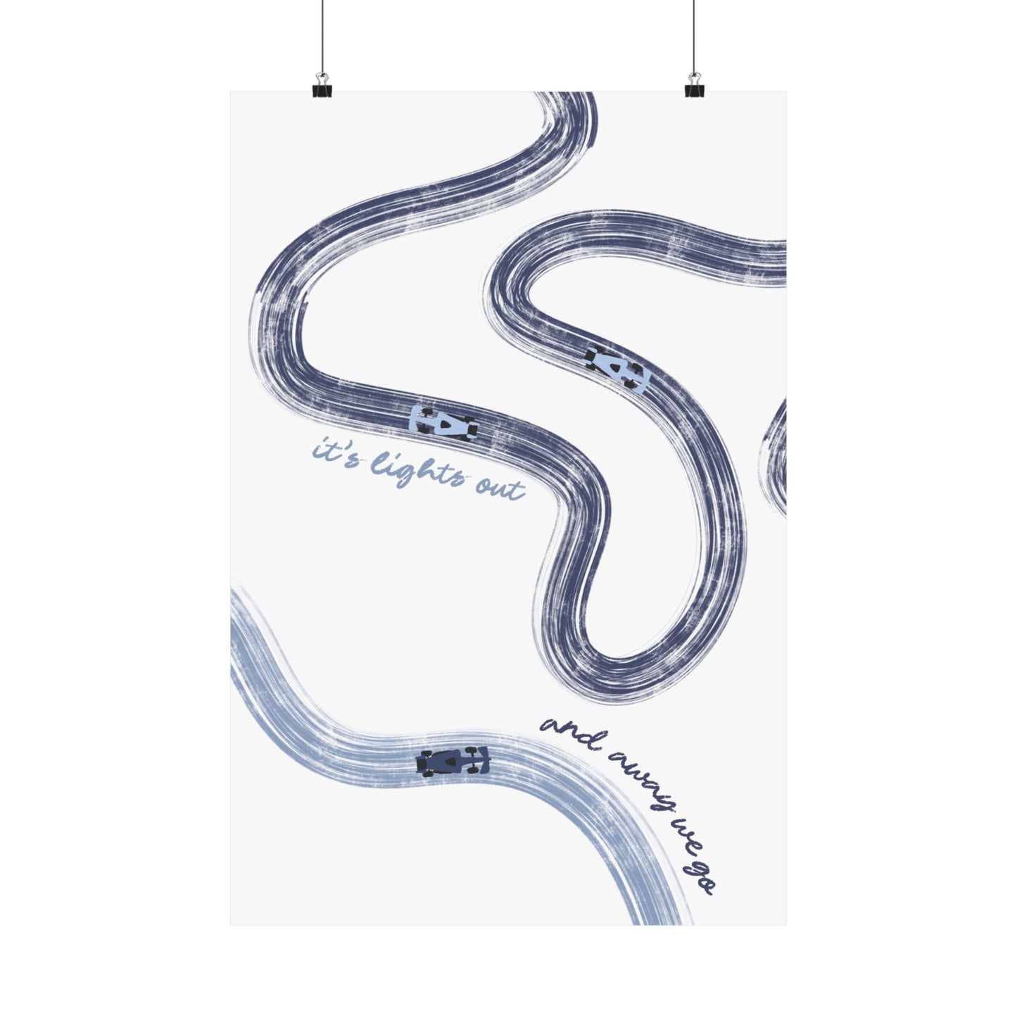 Blue F1 Matte Vertical Poster | F1 Giclée Art Print (US SIZING)
