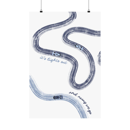 Blue F1 Matte Vertical Poster | F1 Giclée Art Print (US SIZING)