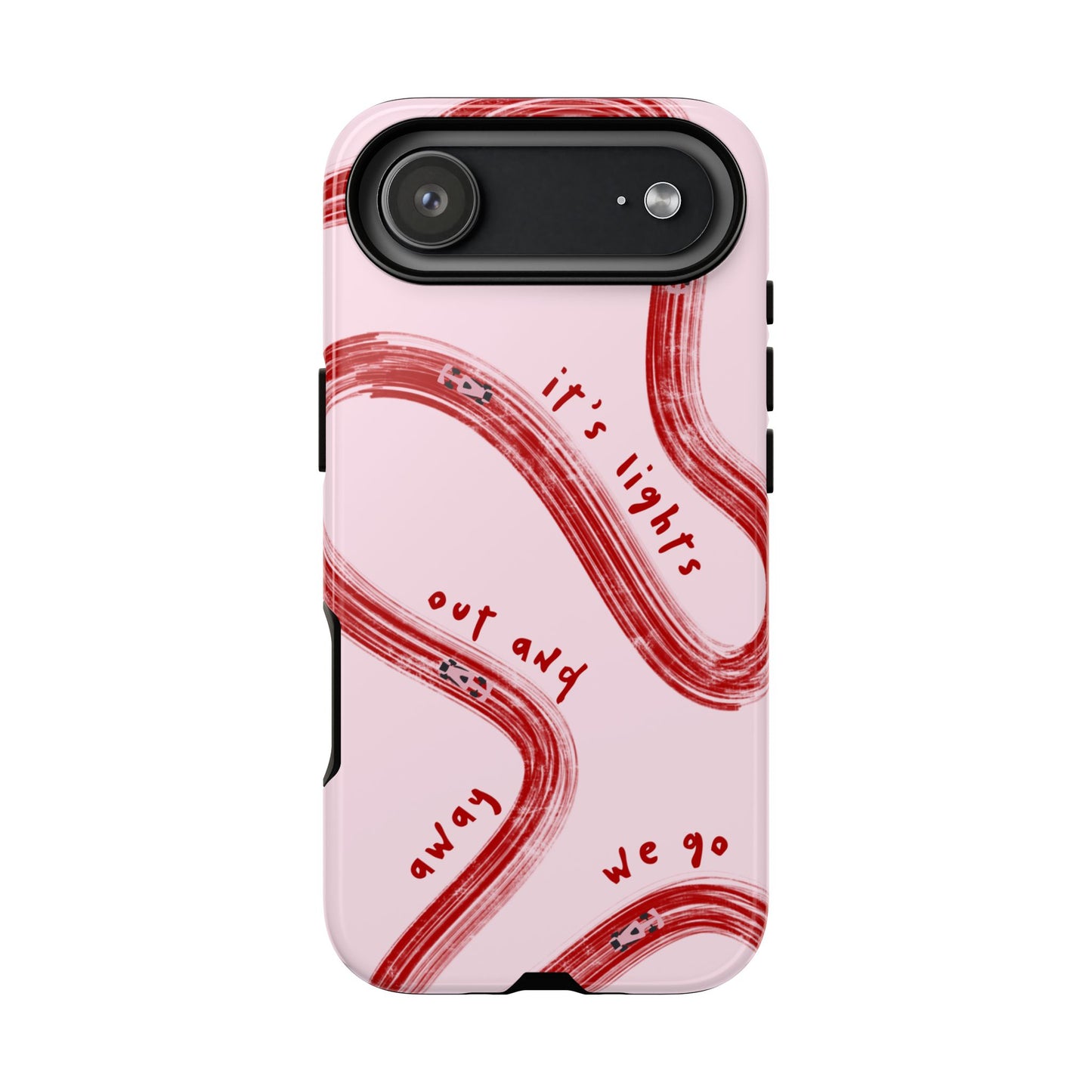 Pink and Red Lights Out F1 Phone Case Design, Trendy F1 Gift, Formula 1 Gift, Cute F1 Phone Case, Unique Formula One Phone Case