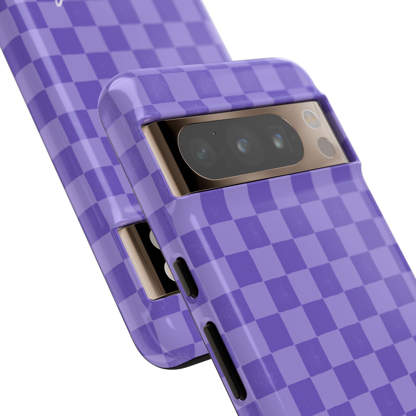 Simply Lovely Purple Checkered F1 Phone Case Design, Trendy F1 Gift, Formula 1 Gift, Cute F1 Phone Case