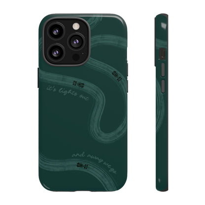 F1 Phone Case Monochrome Green Painted "its lights out and away we go", Trendy F1 Gift, Formula 1 Gift, Cute F1 Phone Case, Phone Case