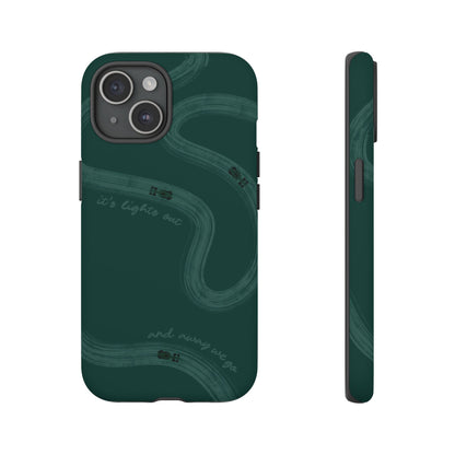 F1 Phone Case Monochrome Green Painted "its lights out and away we go", Trendy F1 Gift, Formula 1 Gift, Cute F1 Phone Case, Phone Case